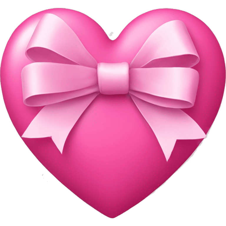 pink heart with small bow on top of it emoji