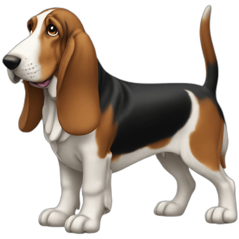 Dog basset hound full-body emoji