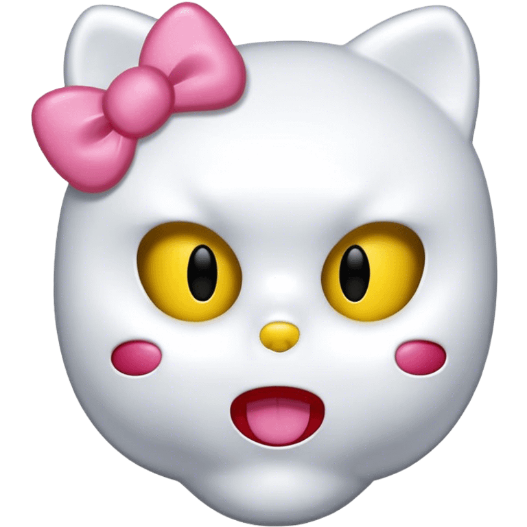 Ghost face hello kitty emoji