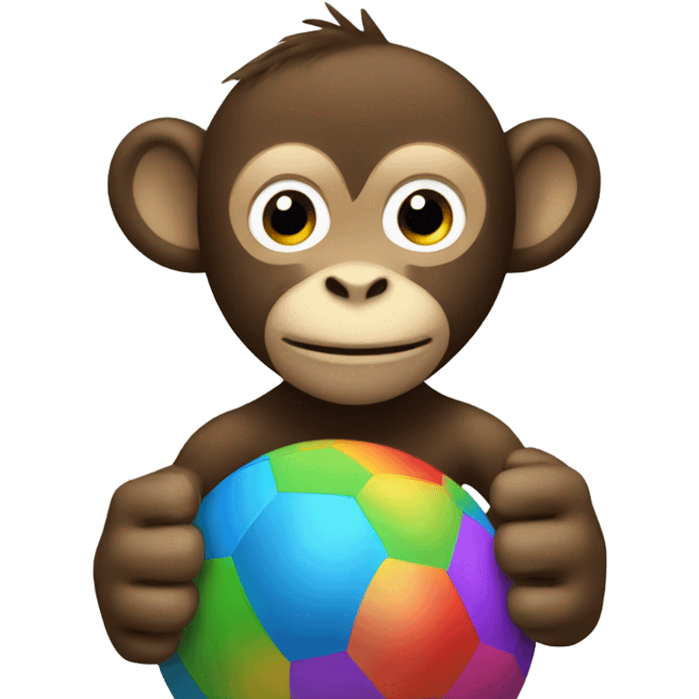 Rainbow ball pit monkey emoji