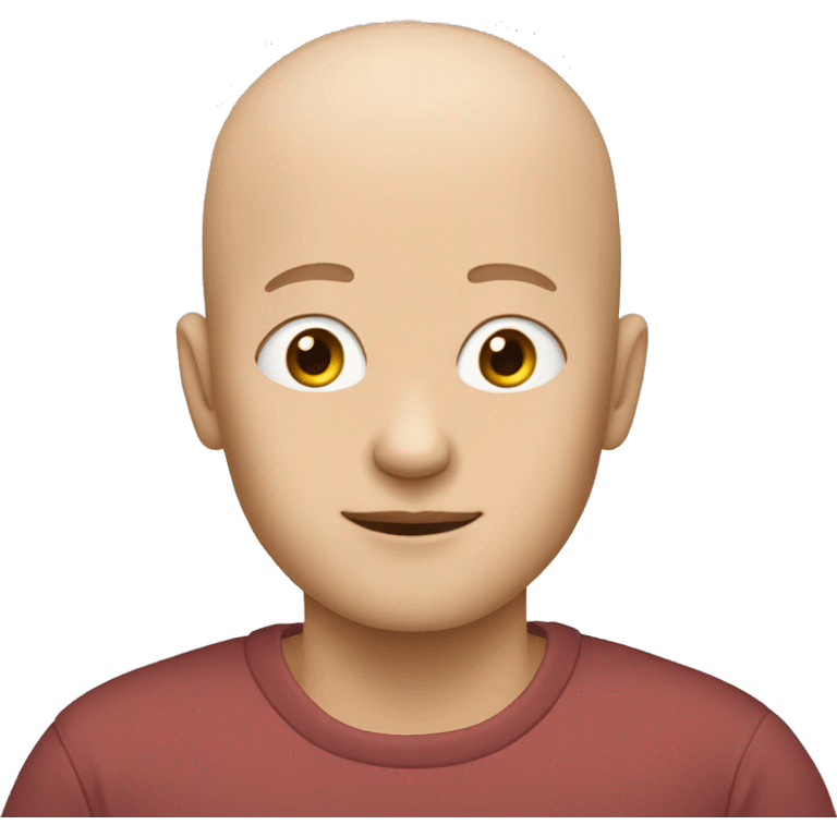 A person with no hair and no eyebrows  emoji