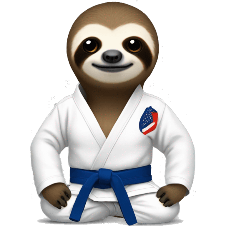 Sloth with a jiu jitsu Gi  emoji