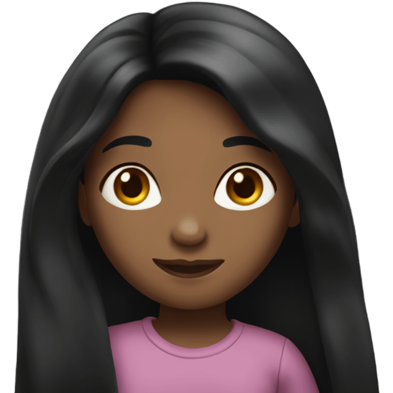 Girl with long black hair  emoji