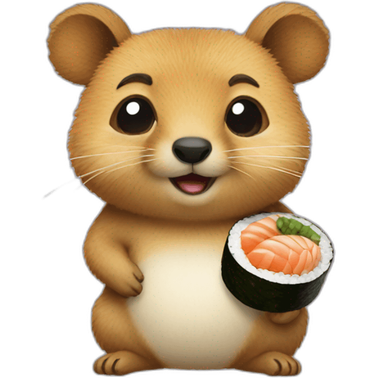 Quokka and sushi emoji