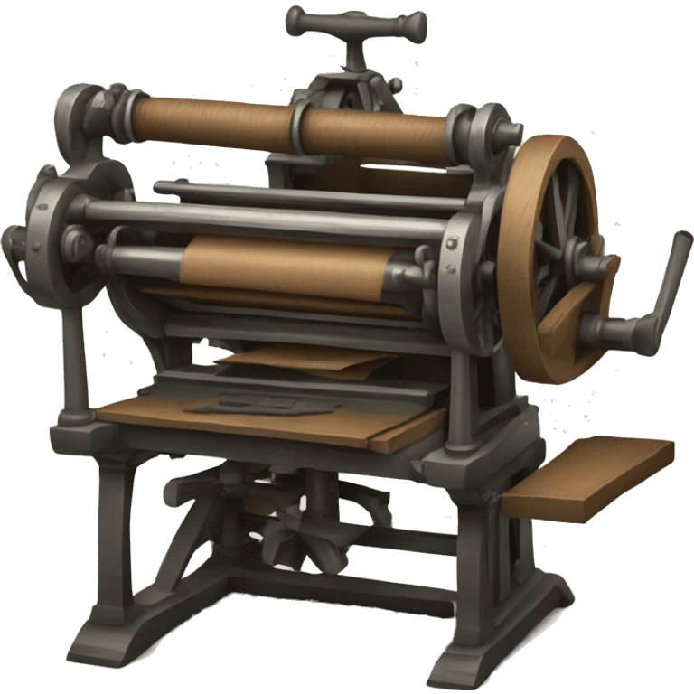 old printing press emoji