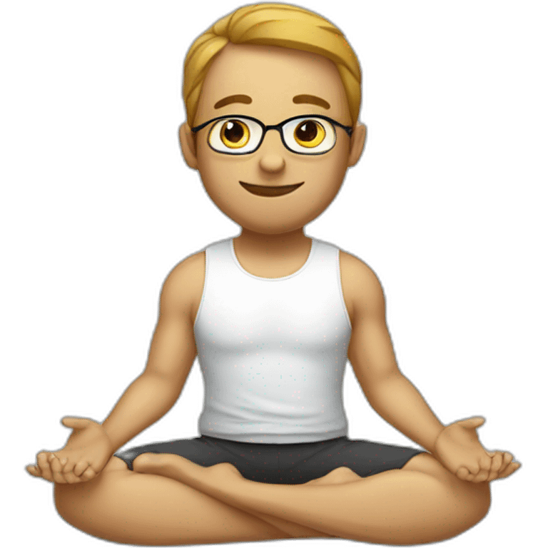 programmer on a yoga mat emoji