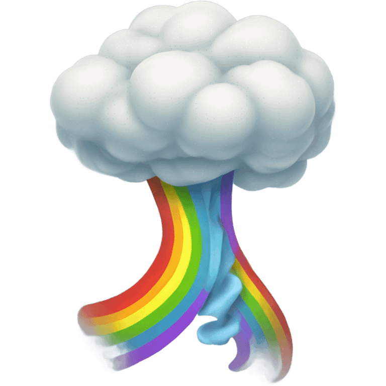 Tornado with little colorful rainbow emoji