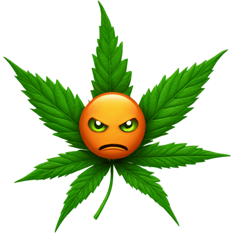 Andgry marijuana bud emoji