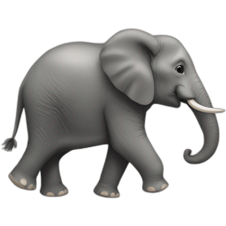 Back side of a elephant emoji