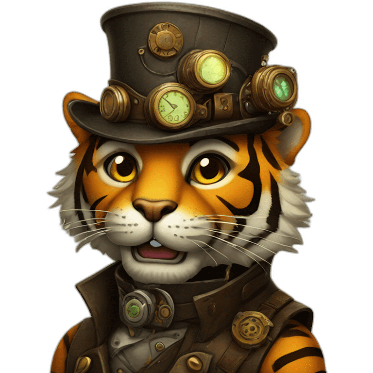 steampunk Tiger  emoji