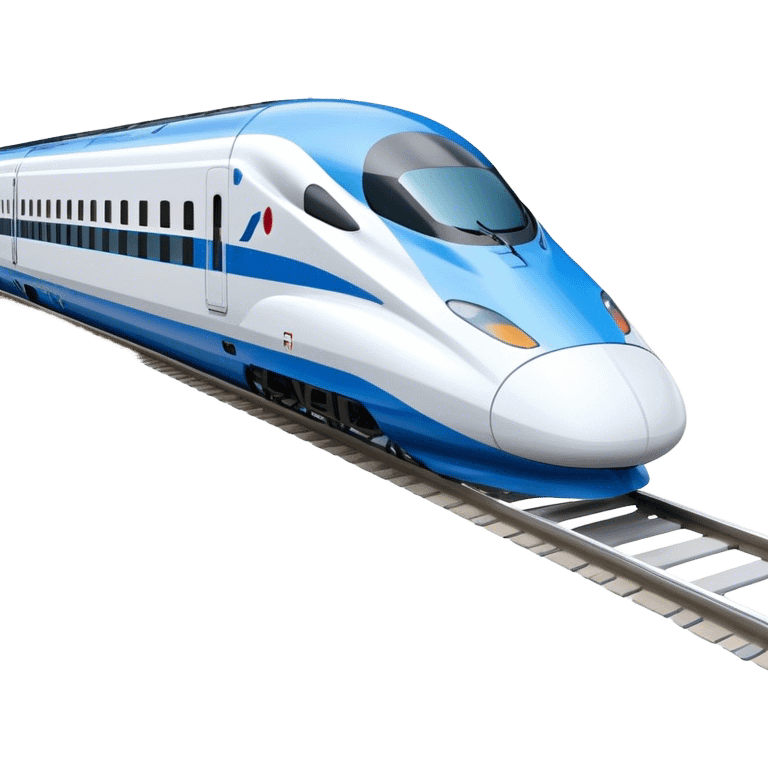 High-Speed Train (Shinkansen) - JR East (Model Year: 2021) (Iconic colour: White with blue) emoji