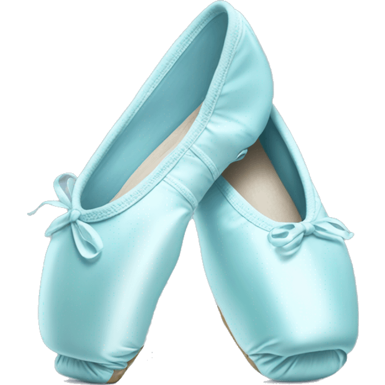 light blue ballet pointe shoes emoji