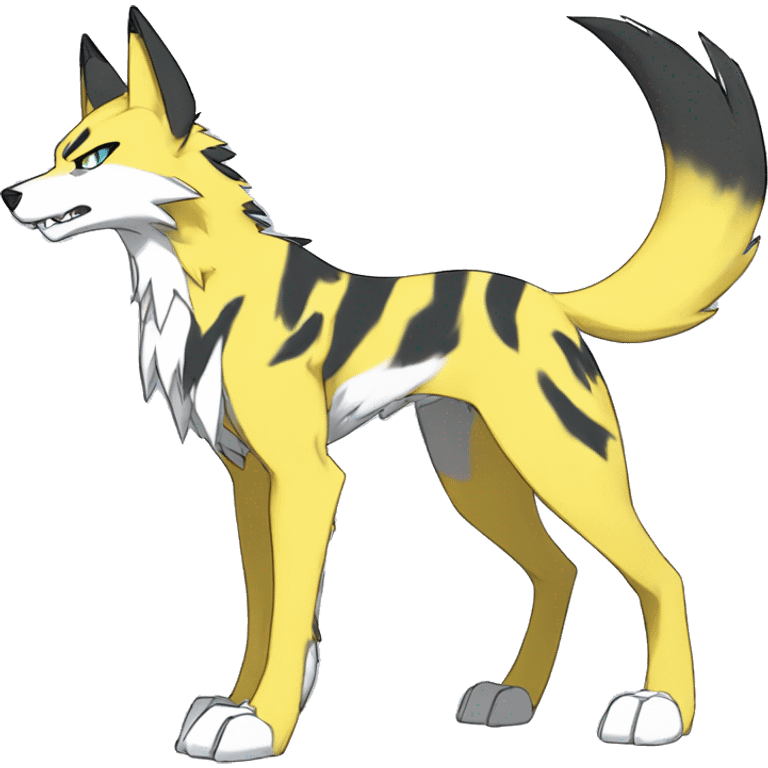  Cool Edgy Anthro War-Digimon-Fakemon-Wolf with edgy markings full body emoji