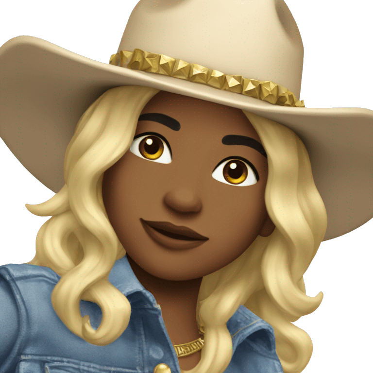 Estrellas tipo disco aesthetic cow girl emoji