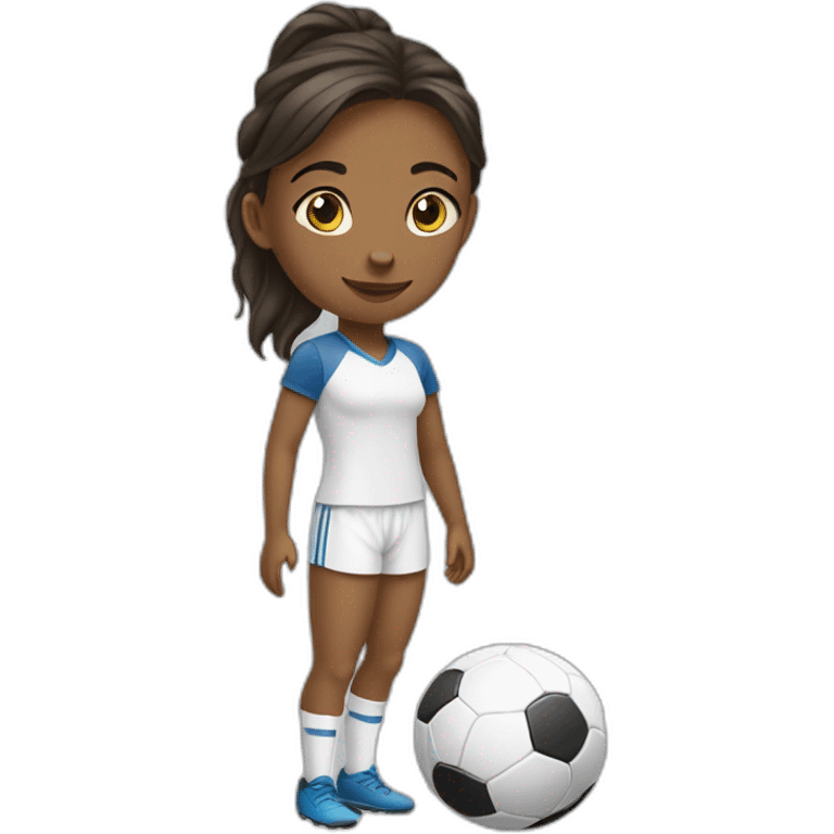 Fille qui joue au foot emoji