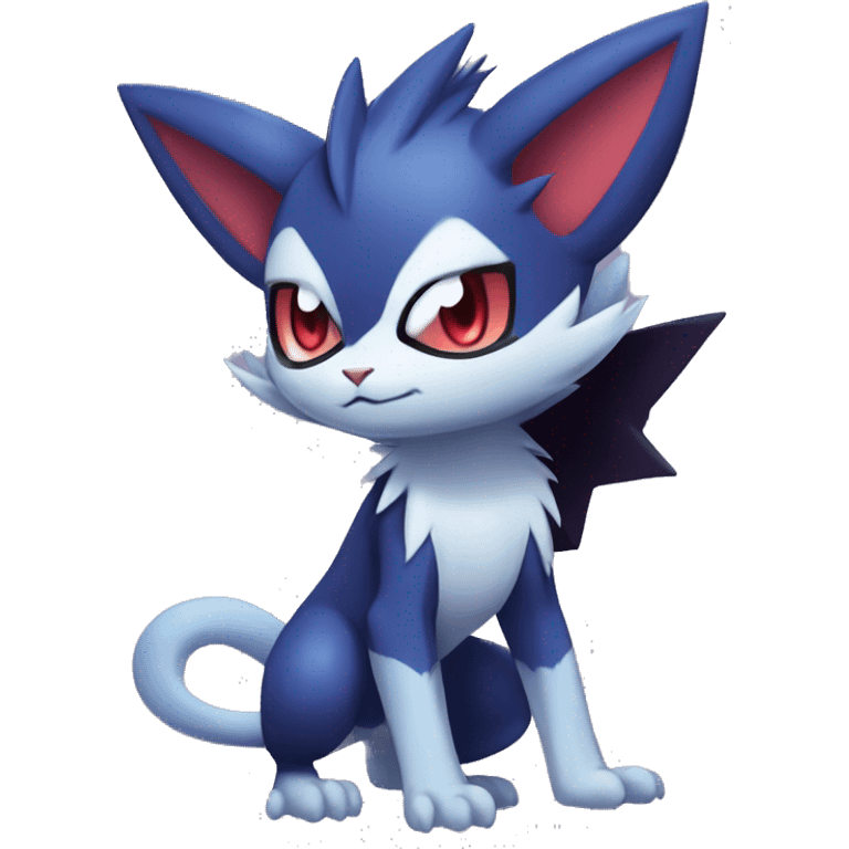 Edgy Cool Kawaii Chibi Sneasel-Noibat-Absol-Pokémon-Fakémon-fusion-cat Full Body emoji