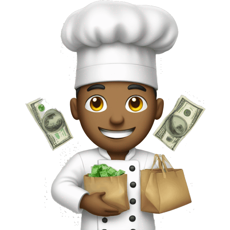 chef with bags of money emoji