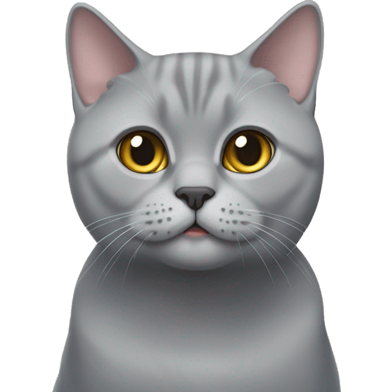 Grey British shorthair cat emoji