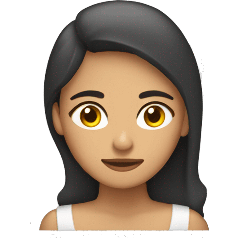 Mujer morena durmiendo emoji