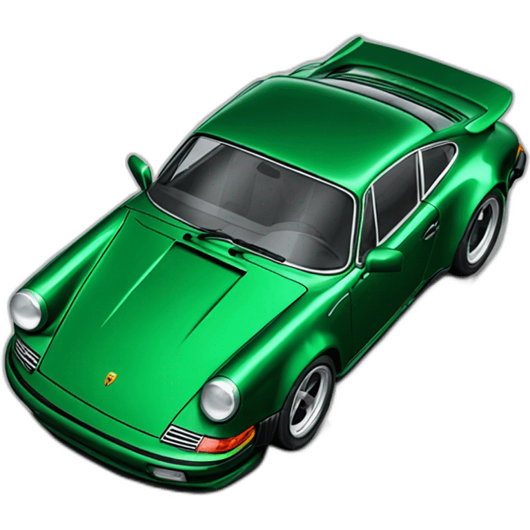 Porsche 911 green emoji