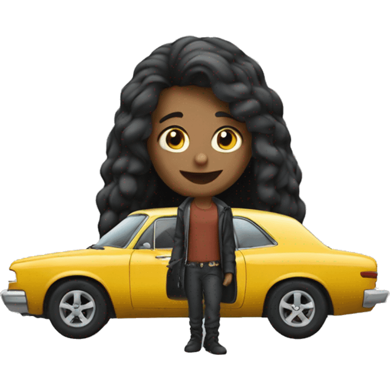 The car is going to raven emoji