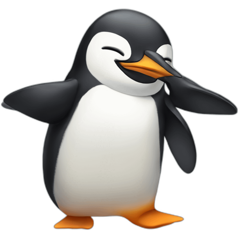 dabbing penguin emoji