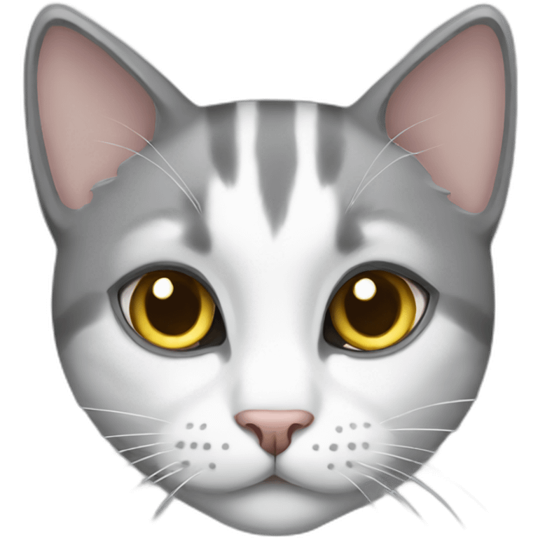 gray-and-white-cat emoji