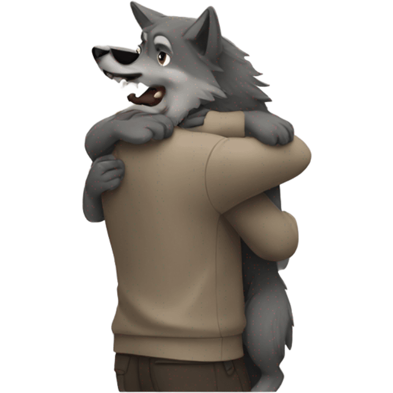 wolf hug emoji