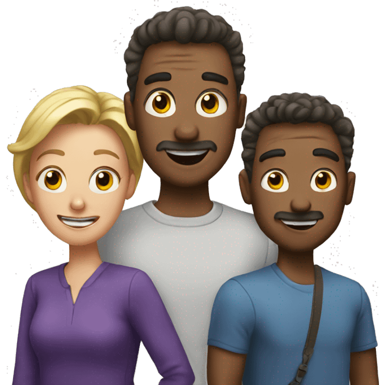 three crazy people emoji