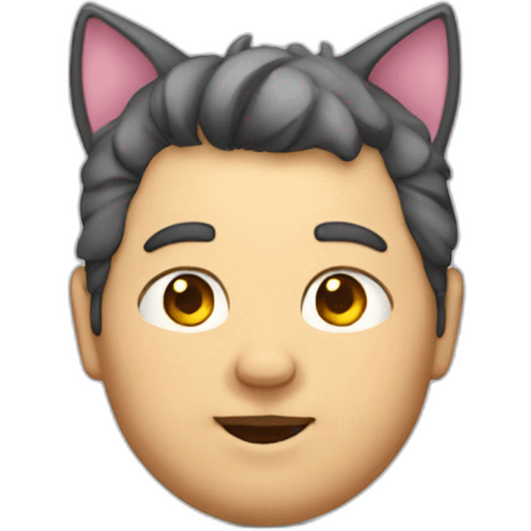 fat guy wuth cat ears emoji