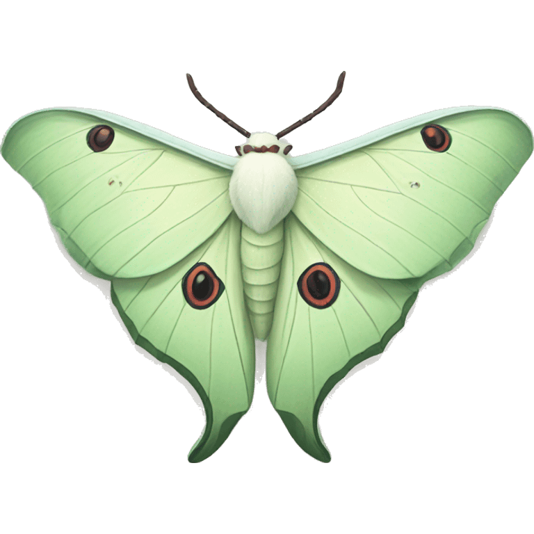 White Luna moth emoji