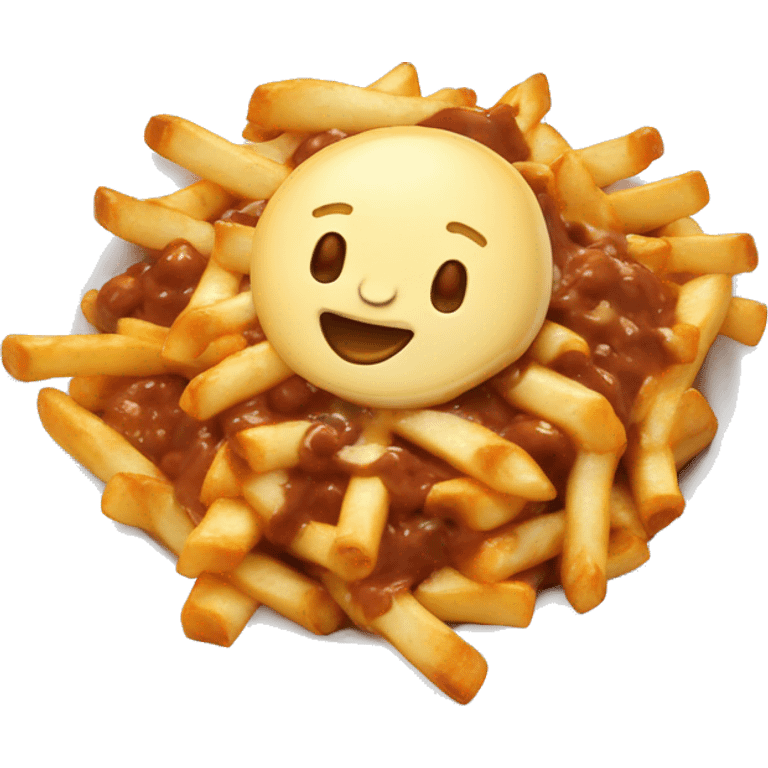 Poutine qui mange une poutine emoji