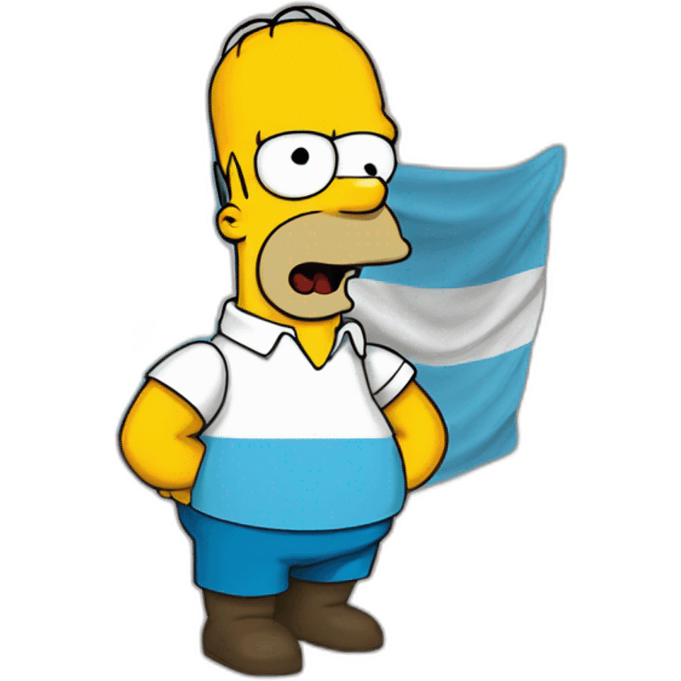 Homer simpson argentina flag emoji