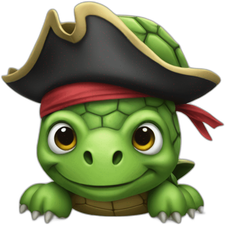 Turtle pirate emoji