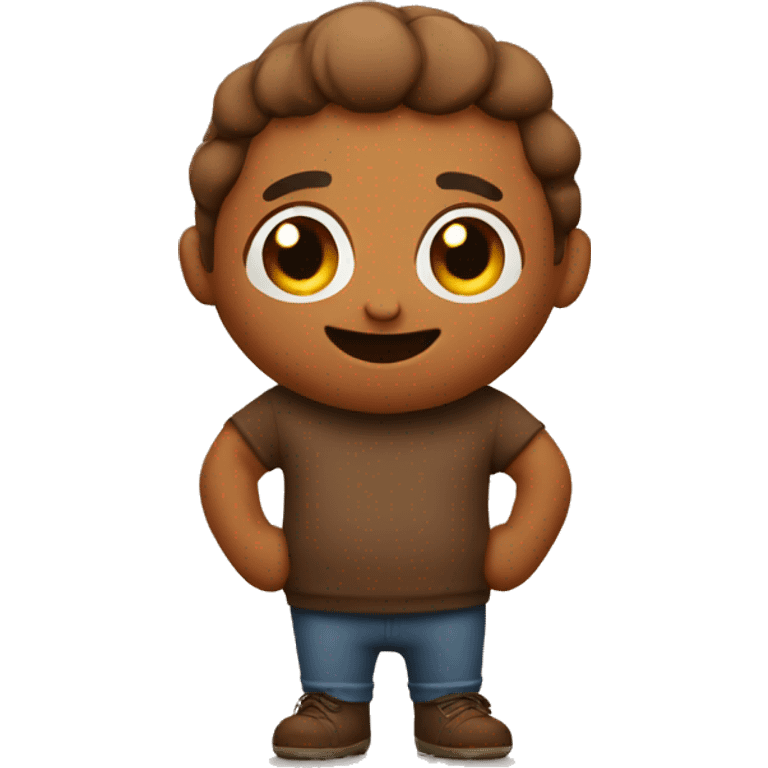 Brown hearty emoji