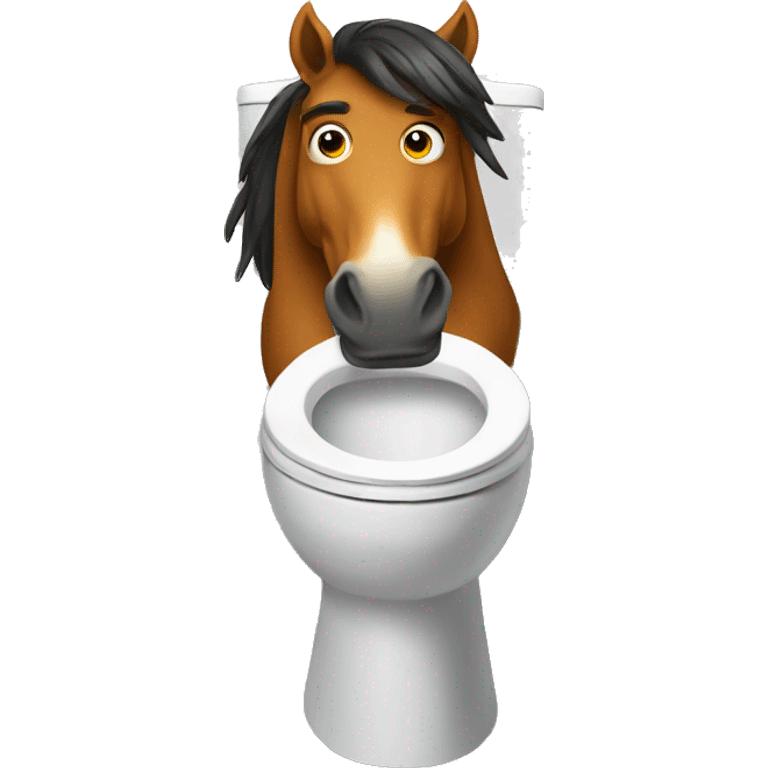 horse on a toilet emoji