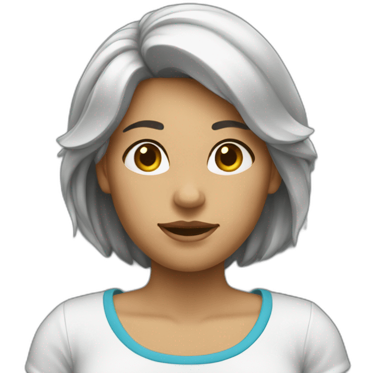 Femme qui soulève des poids  emoji