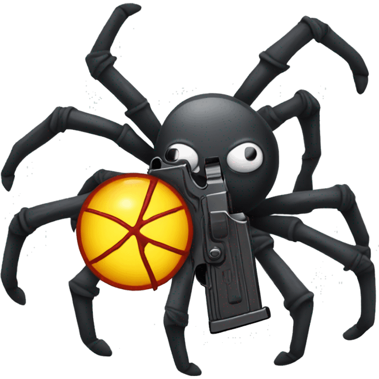 Spider with pistol emoji