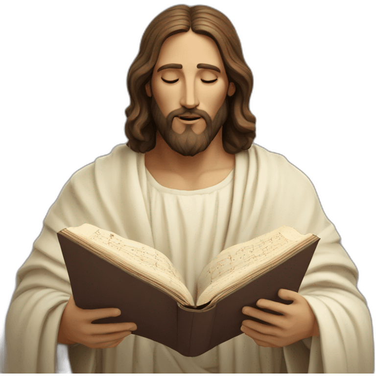 jesus with ram reading quran emoji