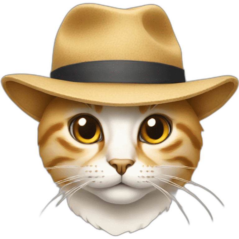 cat wearing a hat emoji