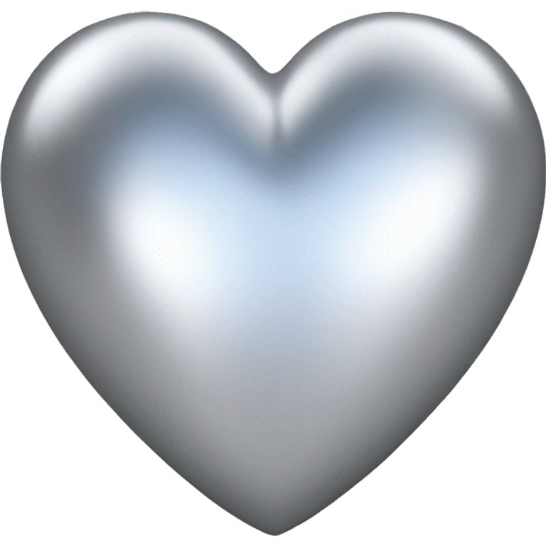 3D silver heart  emoji