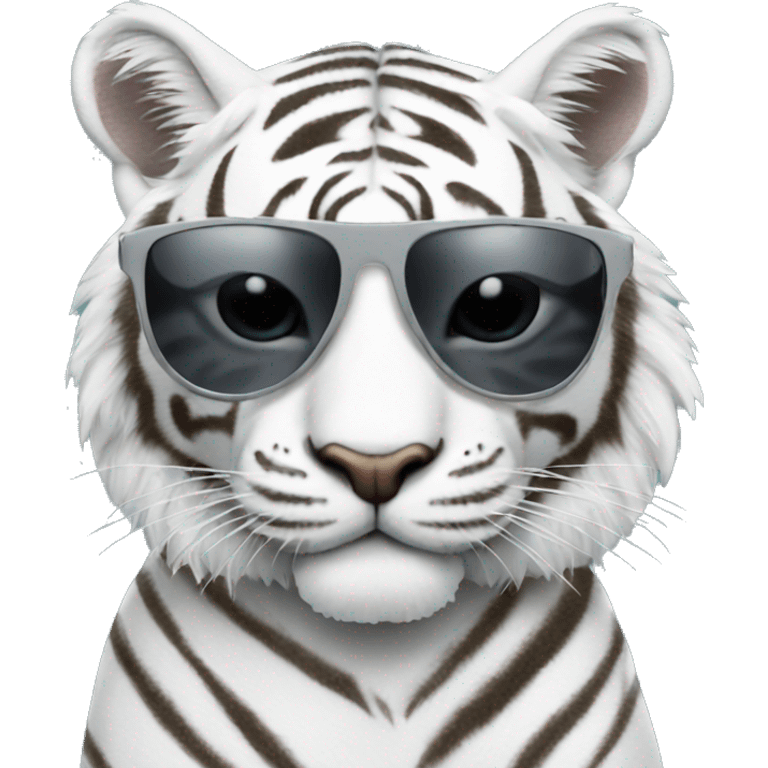 white tiger with sunglasses emoji