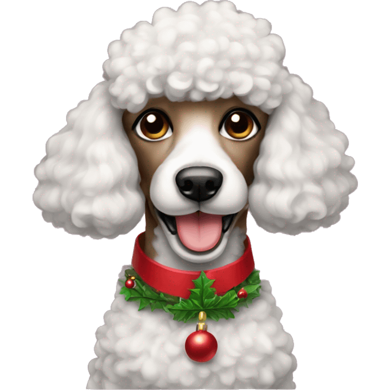 christmas poodle dog emoji