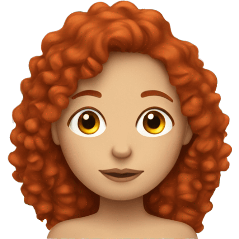 girl with red curly hair sleeps emoji