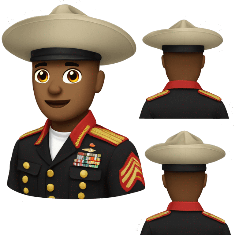 Marine wearing a sombrero emoji