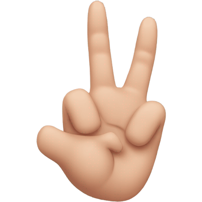 a hand that shows The sign of the horns(with thumb, index and pinky fingers)  emoji