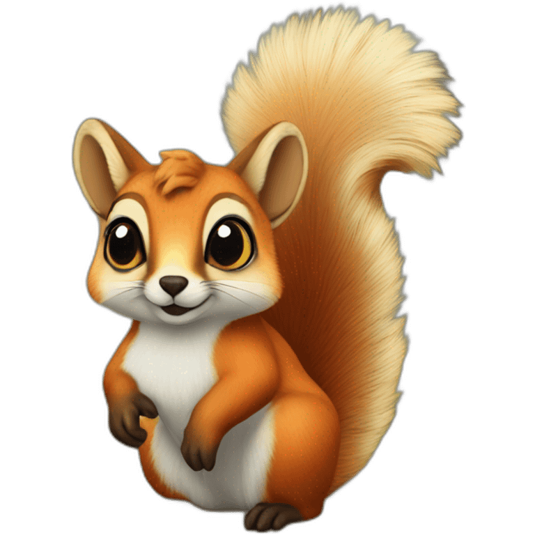 royal fox squirrel queen emoji