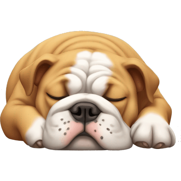 Bulldog sleeping emoji