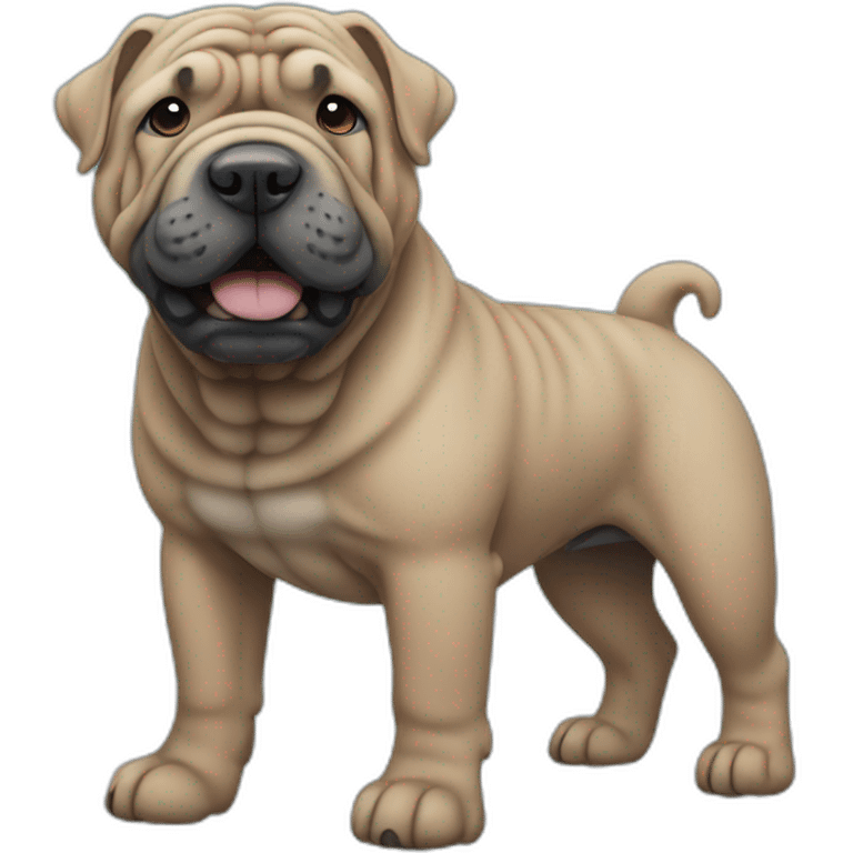 blue sharpei dog emoji