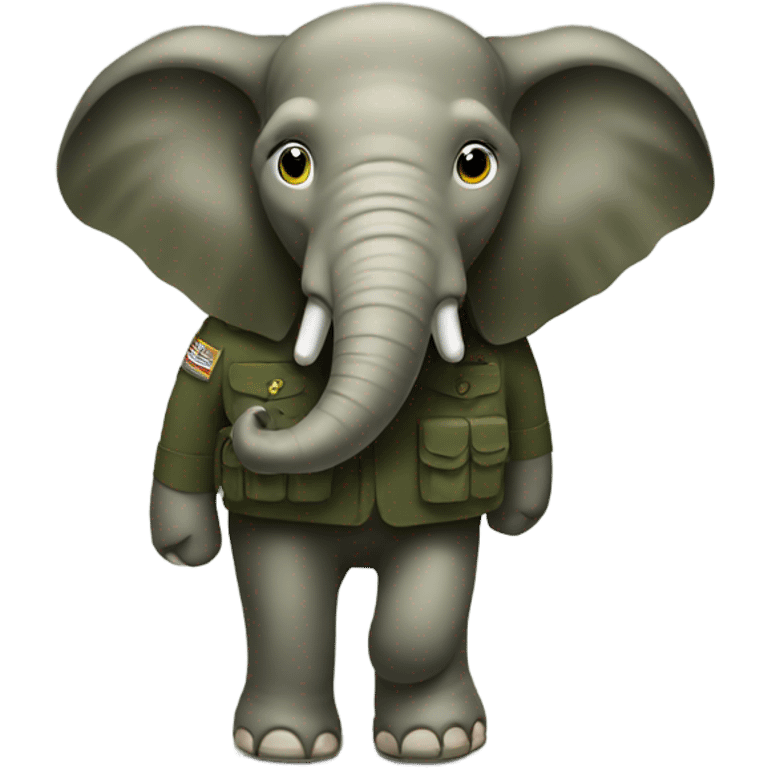 elephant in army emoji